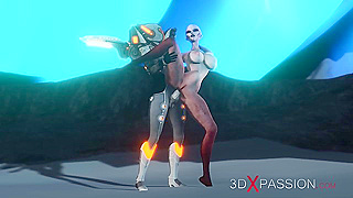 Futanari Explorer Dominates Alien Beauty in Steamy Exosuit Encounter