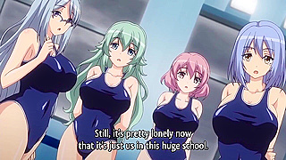 Luscious Swimwear Babes Frozen in Time Initiated Into Wild Desires at School