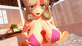 Busty Maid Teases Client with Sensual Tit-Fuck at Secret Spa Retreat