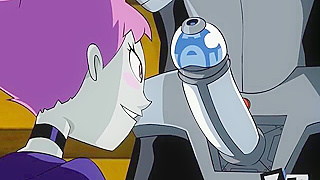 Jinx Seduces Cyborg with Steamy Blowjob in Teen Titans Forbidden Encounter