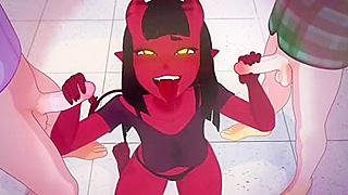 Meru Tempts Clueless Chess Nerds in Horny Demon Academy Encounter