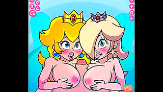 Peach Rosalina Tease Mario with Sensual Titplay in Steamy Anime Encounter