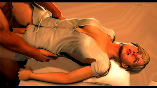 Sherry Birkin Seduced by Giant Tentacle Cock in Hot Hentai Encounter