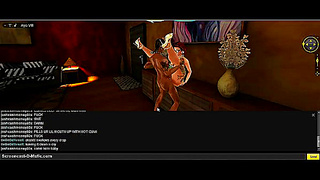 Goddess Entices Gamer in Sultry 3D Fantasy Romance