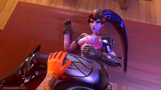 Widowmaker Lures Soldier into Forbidden Overwatch Tryst Full of Lust