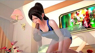 Luscious Long Haired Babe Entices Her Lover in Hot 3D Hentai Tryst