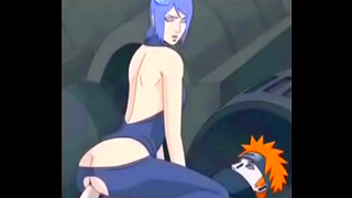 Konan Tempts Pain with Steamy Seduction in Forbidden Ninja Tryst