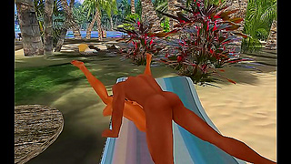Seductive Anime Goddess Tempts Fate with Sultry Buttplug Dance in Hot 3D World
