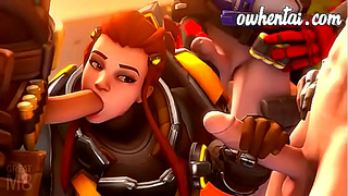Blizzard Beauties Collide in Hot Overwatch Hentai Threesome Action