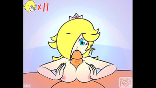Rosalina Seduces Mario Brothers with Busty Charm in Hot Smash Fantasies