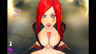 Katarina Ignites Passion with Sensual Blowjob in Hot Anime Moment