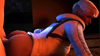 Curvy 3D Beauty Ravaged in Hot Animated Blowjob Action
