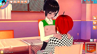 Brunette Tempts with Fiery Blowjob Action in Hot Koikatsu Encounter