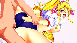 Curvy Hentai Vixen Seduces Alone with Sultry Strip Sensual Touches