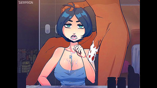 Time Stops as 3D Anime Beast Dominates Him in Steamy Oral Rendezvous
