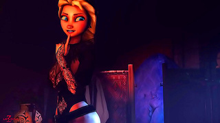 Elsa Yields to Temptation in Hot 3D Lesbian Tryst