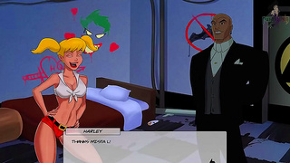 Batgirl Supergirl Tease Harley Quinn with Seductive Oral Delight