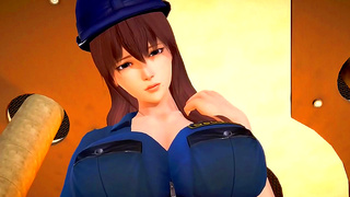 Busty Cop Tempts Reluctant Lover into Steamy Ride – 3D Hentai Fantasy