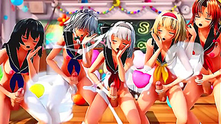 Futa Goddess Tempts Viewers with Huge Dick in Hot MMD Fantasy Scene