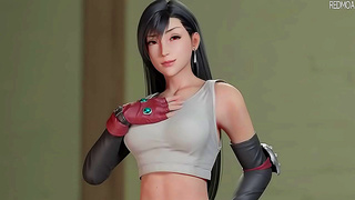 Tifa Dominates with Fiery Passion in Steaming Final Fantasy VII Encounter