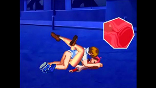 Athena Battles Horizone in Hot Hentai Mugen Clash with Fiery Tension