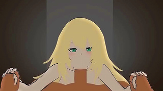 Atago Treats Her Captain to a Seductive blowjob with Creampie Finale