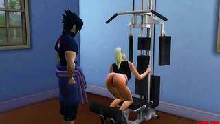 Wifes Sizzling Workout Tempts Her Husband in Hot Hentai fantasy