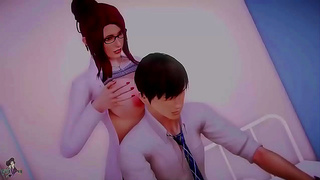 Feisty Redhead Nurse Tempts Arrogant Doctor with Luscious Curves in Steamy Encounter