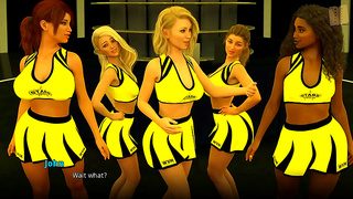 Busty Cheerleader Tempts Fans with Hot Curve-Filled 3D Hentai Fantasies