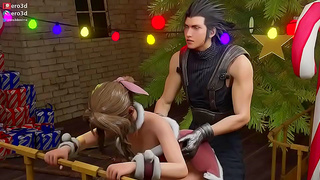 Aeriths Steamy Christmas Desire - A Seductive FF7 Ero3D Holiday Encounter