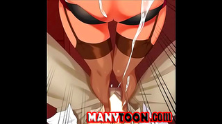 Teenage Goddess Pleasured Hard in Steamy Double Penetration Hentai Fantasy