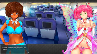 Morticias Hot Airplane Adventures with Curvy Flight Attendant Monsters in Huniepop 2