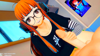 Futaba Tempts with Seductive Touch in Hot 3D Persona 5 Encounter