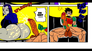 Raven Starfires Forbidden Tryst Ignites Passion in Teen Titans Heat