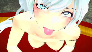 Weiss Surrenders to Brainy Bucks Raw Desire in Hot Animated Clash