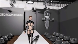 Latex Brunette Dominates Fallout 4 Battlefields in Steamy Anime Action