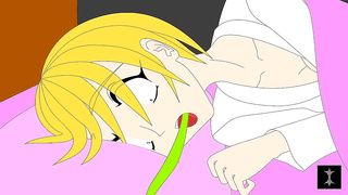 Blonde Goddess Tempted by Lustful Beast in Hot Animated Tryst