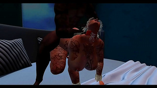 Blonde MILF Surrenders to Massive Ebony Cock in Hot Anime Anal Romance