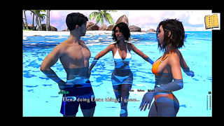 Laylas Steamy underwater kiss bikini tease ignite passion in 3D hentaicolorred