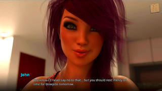 Busty Teens Seduce John in Sultry Ecchi VN Fantasy Encounter