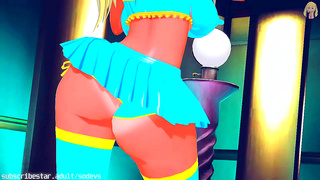 Voluptuous Hentai Vixen Tempts in Seductive Hat Strip Show