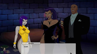 Blonde Raven Tempts Titans with Forbidden Desires in Steamy Hentai Tale
