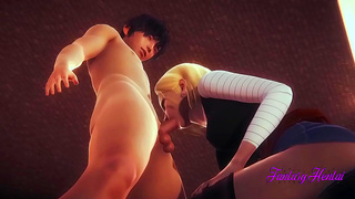 C18 Tempts Her Android Mate with Hot 3D Pleasure in Dragon Ball Lust Saga