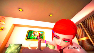 Busty Gwen Goes Wild with Hot Blowjob Creampie Fun in 3D Hentai
