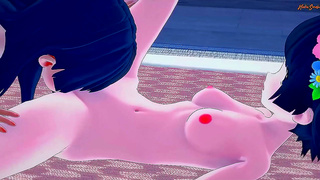Uiharu Satens Seductive lesbian tryst - A steamy hentai fantasy unfolds