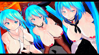 MMD Pair Grooves Wildly Before Pleading for Release in Hot Hentai Action