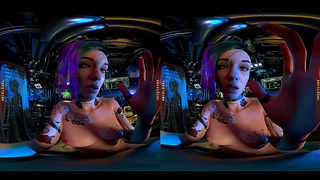 Judy Alvarez Ignites Virtual Desire in Neon-Drenched Cyberpunk Fantasy