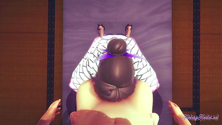 Shinobu Takes Every Inch in Hot 3D Hentai Creampie Encounter
