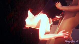 Hinatas Hot 3D Encounter with Twin Ninja Lovers – Epic Threesome Cream Pie