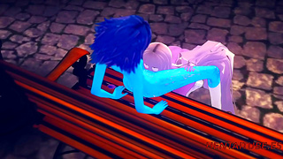 Lapis Enjoys Amethysts Sensual Tongue Play in Hot Shemale BJ Scene